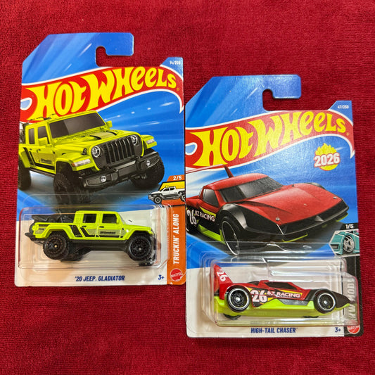 20 JEEP GLADIATOR & HIGH-TAIL CHASER (IMPORTED) | Hot Wheels 2026 Case B