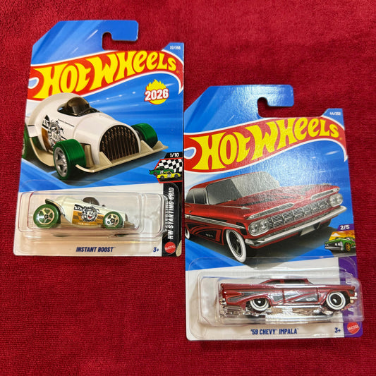 59 CHEVY IMPALA & INSTANT BOOST™ (IMPORTED) | Hot wheels 2026 Case B