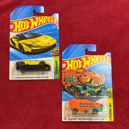 76 LAMBORGHINI CENTENARIO ROADSTER & HW ULTIMATE T-REX TRANSPORTER (IMPORTED) | Hot Wheel 2026 Case A