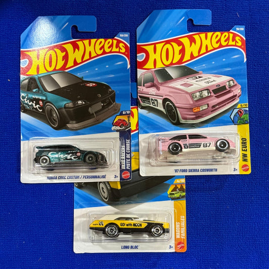 HONDA CIVIC CUSOM | 87 FORD SIERRA COSWORTH | LONG BLOC