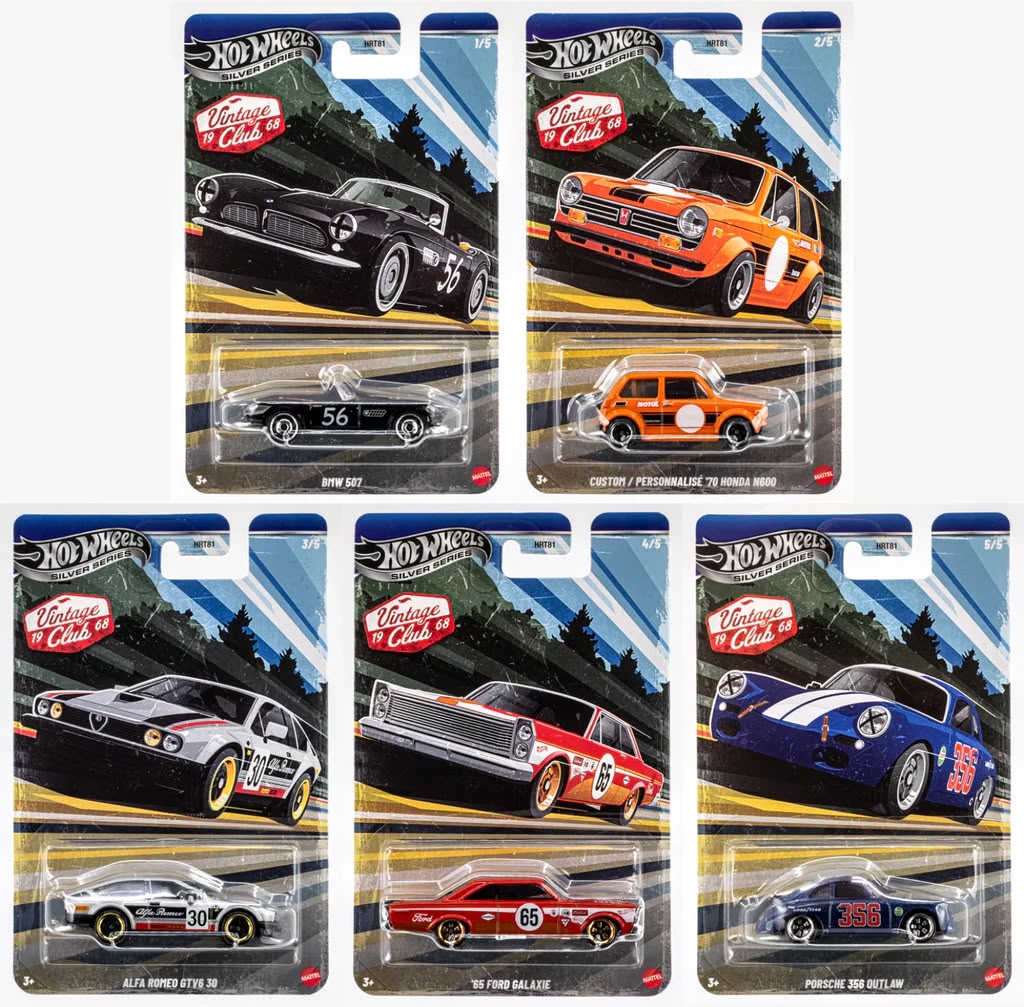 Hot Wheels 2026 Vintage Club Mix 2 | Silver Series