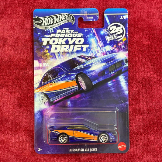 Product Name: Nissan Silvia S15 (Blue Imported) The Fast and Furious Tokyo Drift | Hot Wheels Silver Series

🔹 Specifications

Brand: Hot Wheels
Case: Hot Wheels Silver Series | The Fast and Furious Tokyo Drift | (Imported)
Scale: 1:64
Material: Metal body&nbsp;
Packaging: Standard global Hot Wheels Premium card
Age: 3+ years